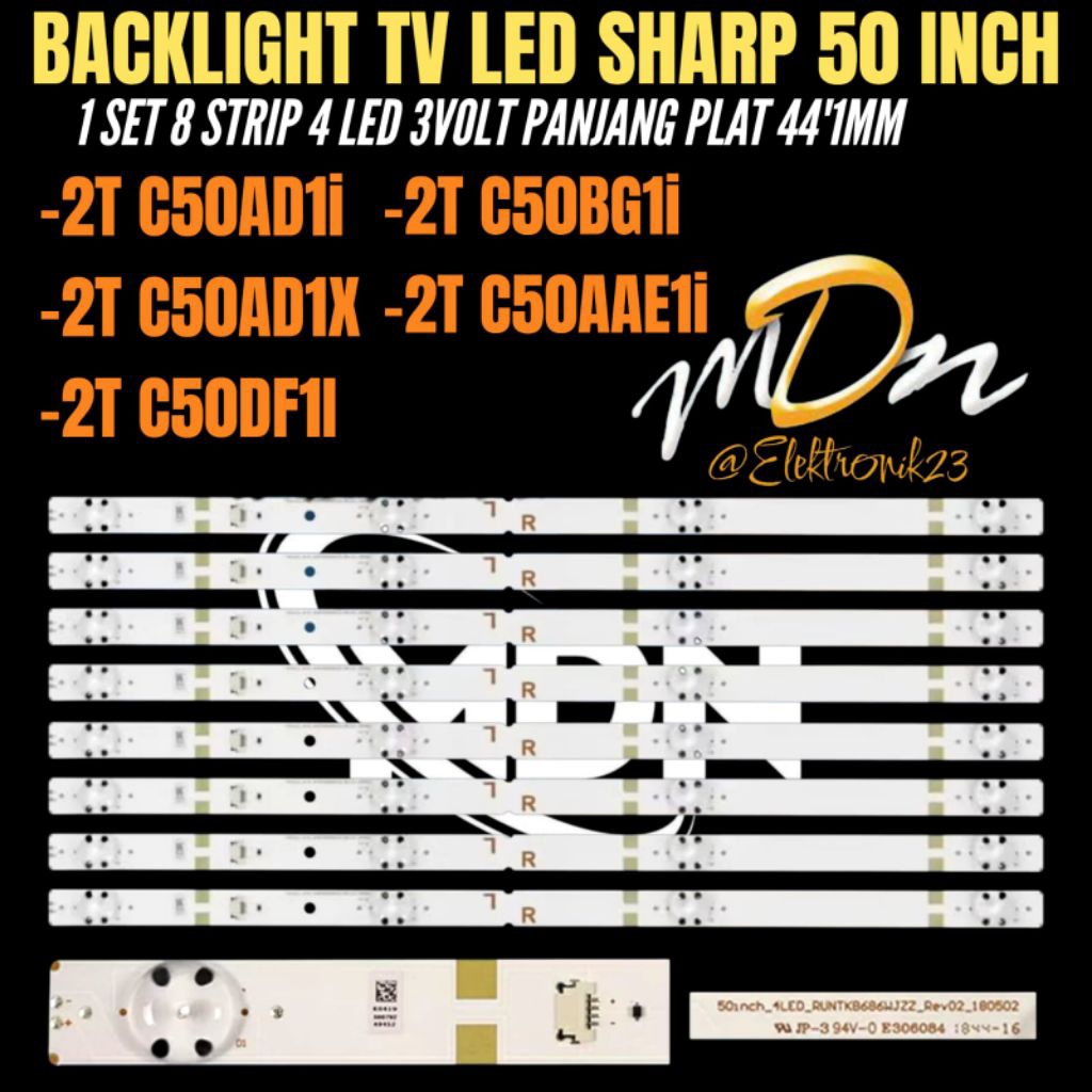 BACKLIGHT TV LED SHARP 50 INCH 2T C50BG1I- 2T C50AAE1I- 2T-50AD1X- 2T 50DF1I BACKLIGHT TV SHARP 50 I