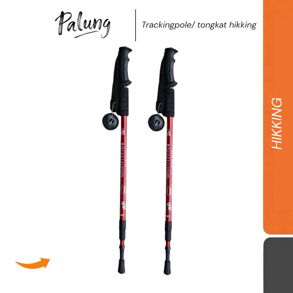 tracking pole Tongkat hiking 135 cm ANTISHOCK