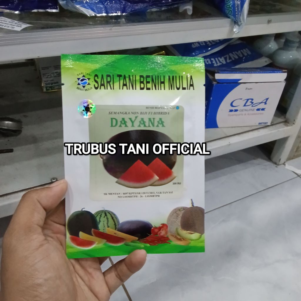 Benih Bibit Semangka Non Biji Dayana F1 (Perawatan Mudah) Isi 20 Gram /300 Butir Kadaluarsa 2028 Ter