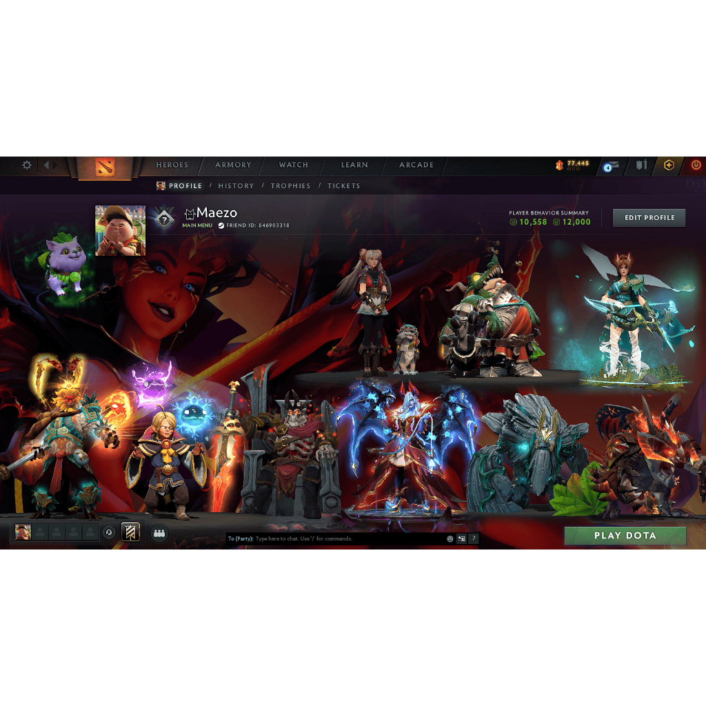Dota 2 Account Immortall ( 4 Arcana ) + Game Steam