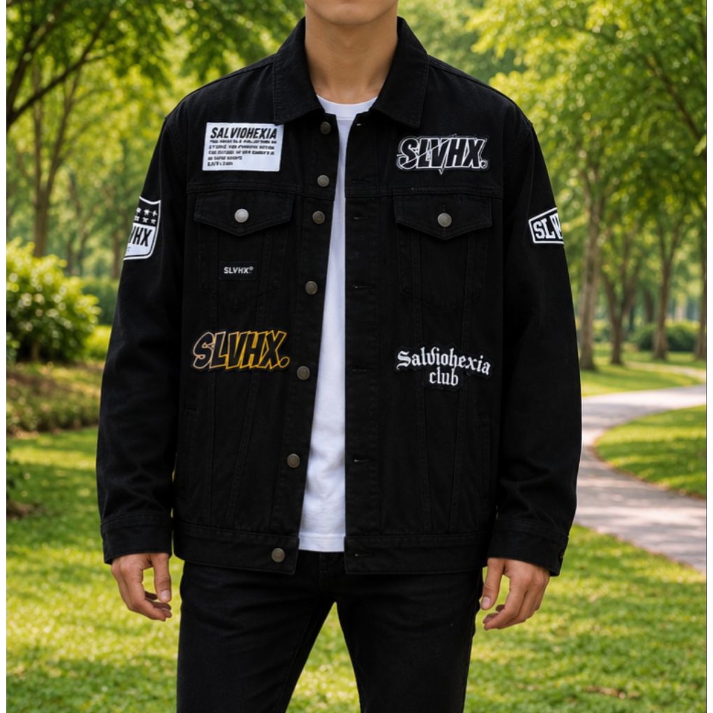 Jacket Jeans Pria Distro Original Jacket Denim Bordir jacket Jeans keren kekinian