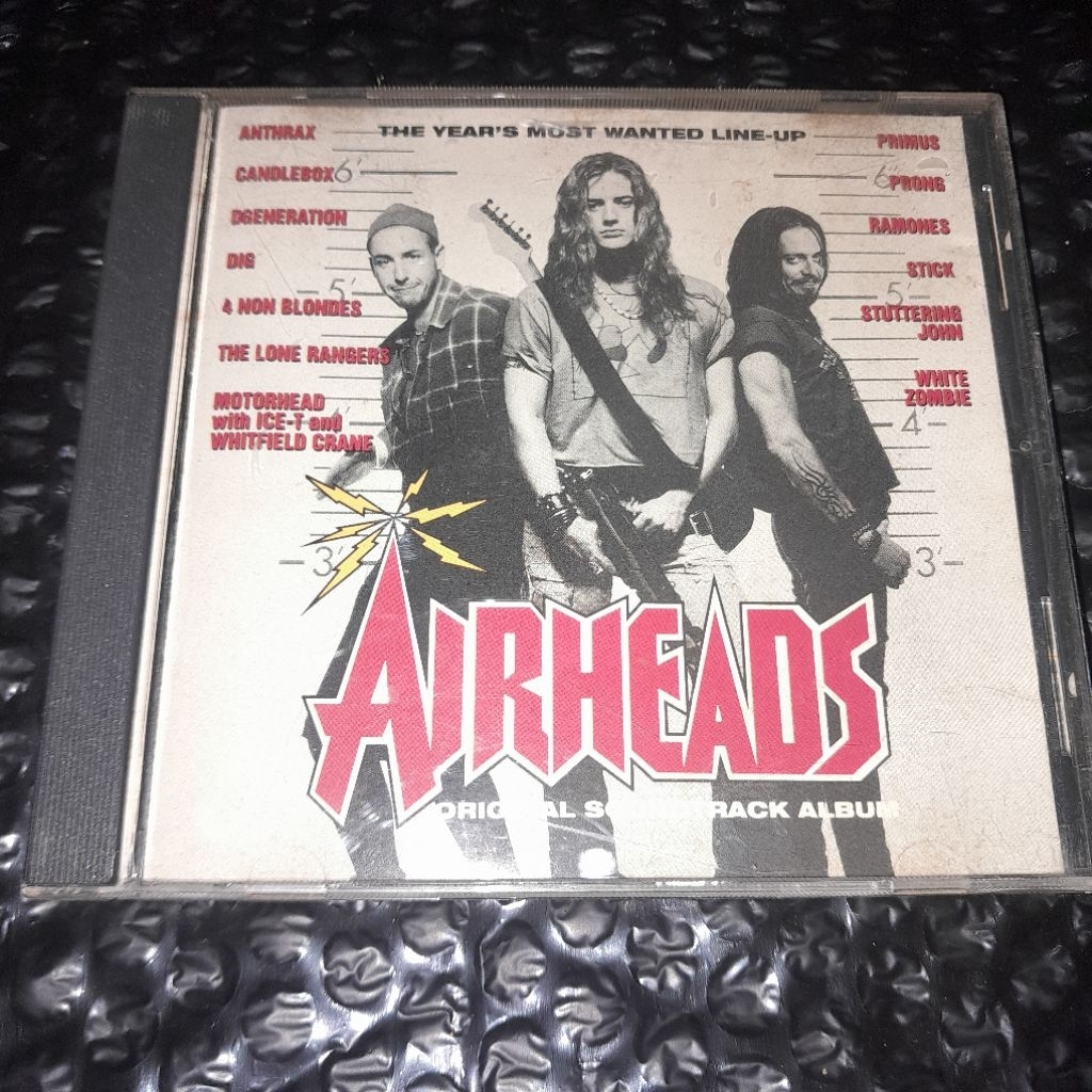 cd ost airheads (anthrax,prong,motorhead,dig,primus,ramones)