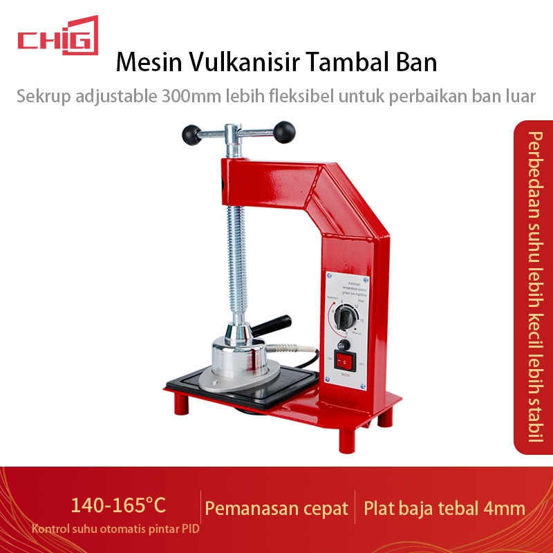 Mesin Vulkanisir Ban Otomatis Alat Tambal Ban Listrik Press Panas 140-165°C Untuk Ban Motor Mobil