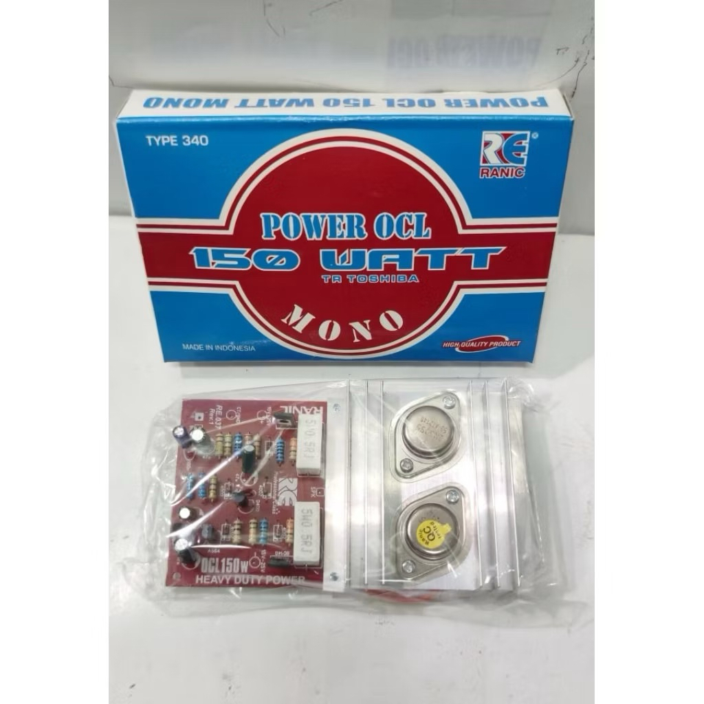 RANIC KIT POWER OCL MONO 150WATT(340 )JENGKOL TOSHIBA 2N3055-MJ2955