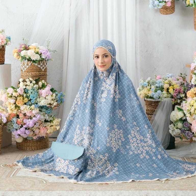 MUKENA DEWASA MOTIF BUNGA SAKURA // MUKENA JUMBO