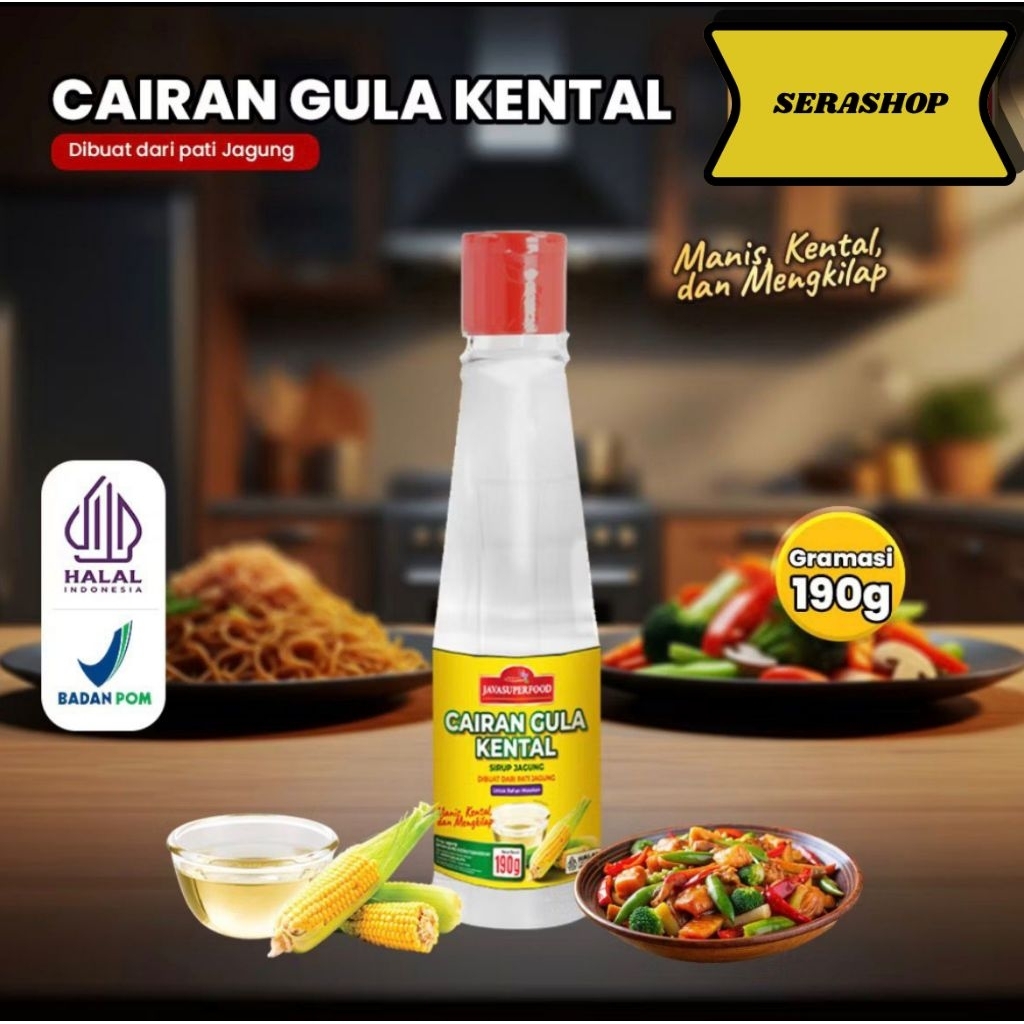 (HALAL) CAIRAN GULA KENTAL 190GR / GULA KENTAL / SIRUP JAGUNG / PEMANIS JAGUNG / MULYEOT