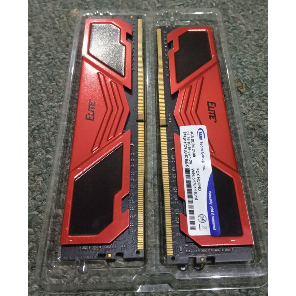 Ram Ddr4 8gb 2400 team elite (2x4gb)