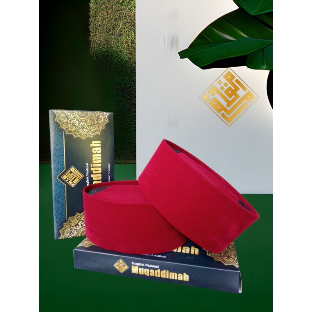 songkok peci kopiah merah maroon