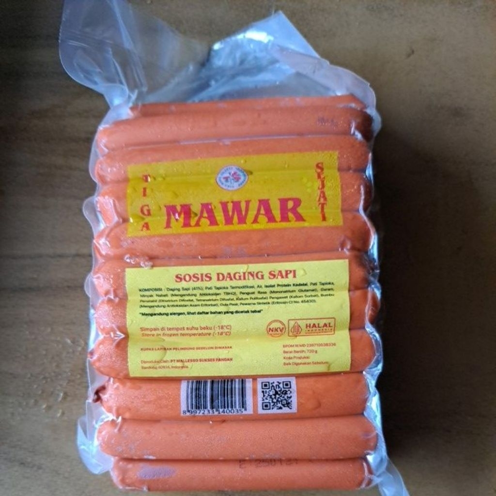 Mawar Sosis Sapi 720g isi 34 batang