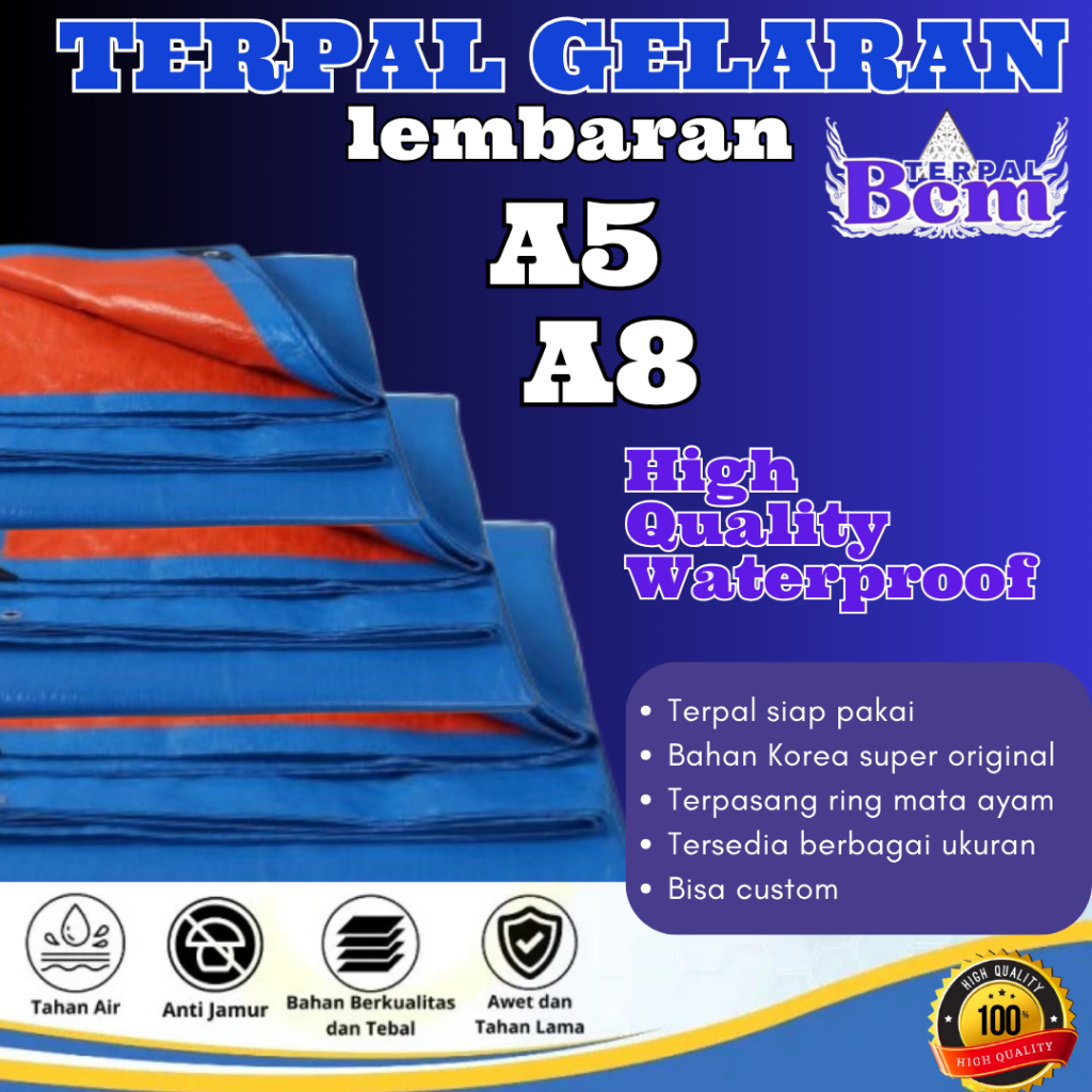 TERPAL GELARAN LEMBARAN TAHAN PANAS DAN HUJAN