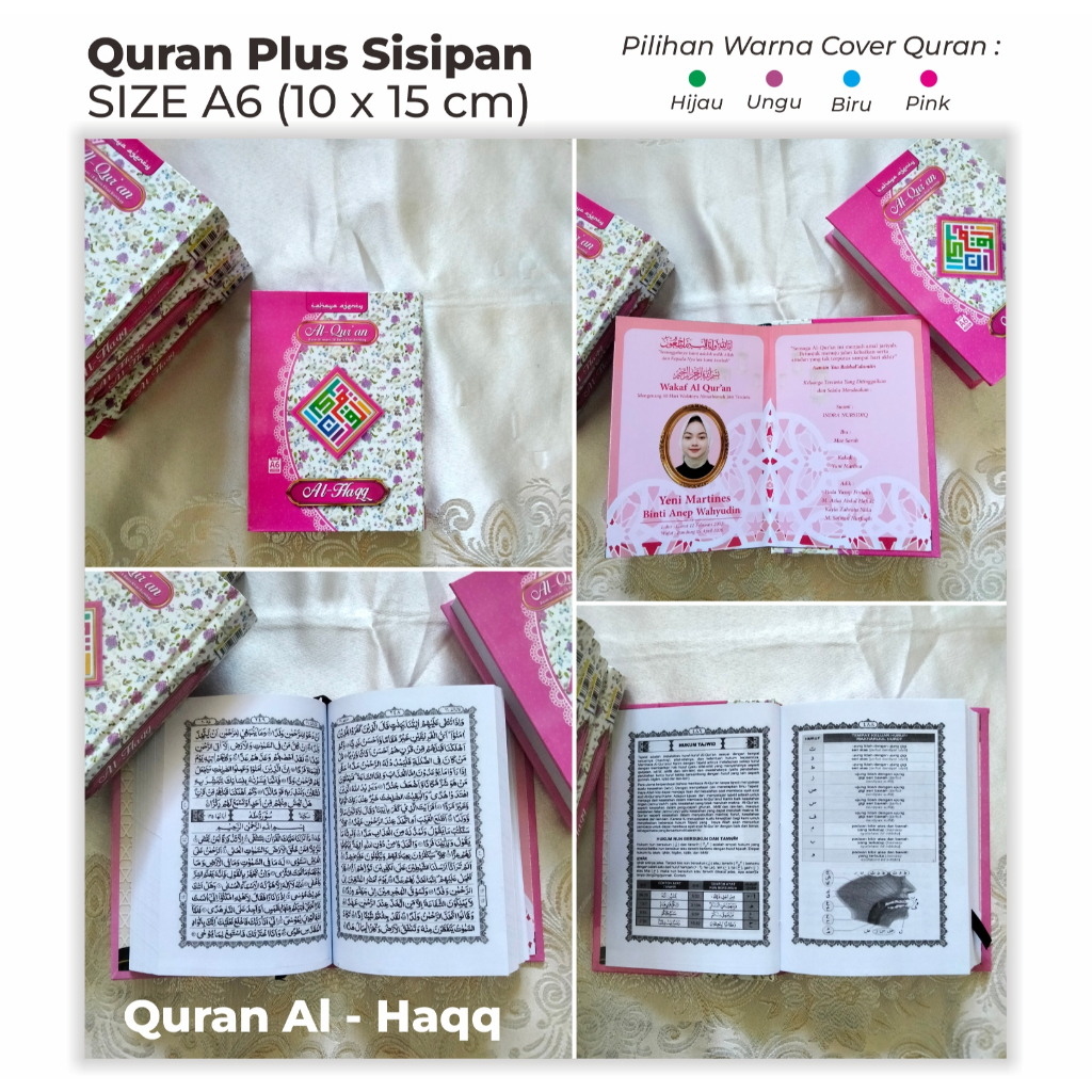 Tambahan sisipan alquran souvenir 40 harian 100 harian wakaf quran custom pengganti yasin