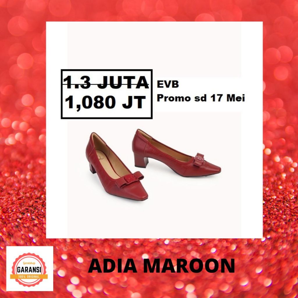 Sepatu heels wanita Evb seri ADIA SALE 100% ORI