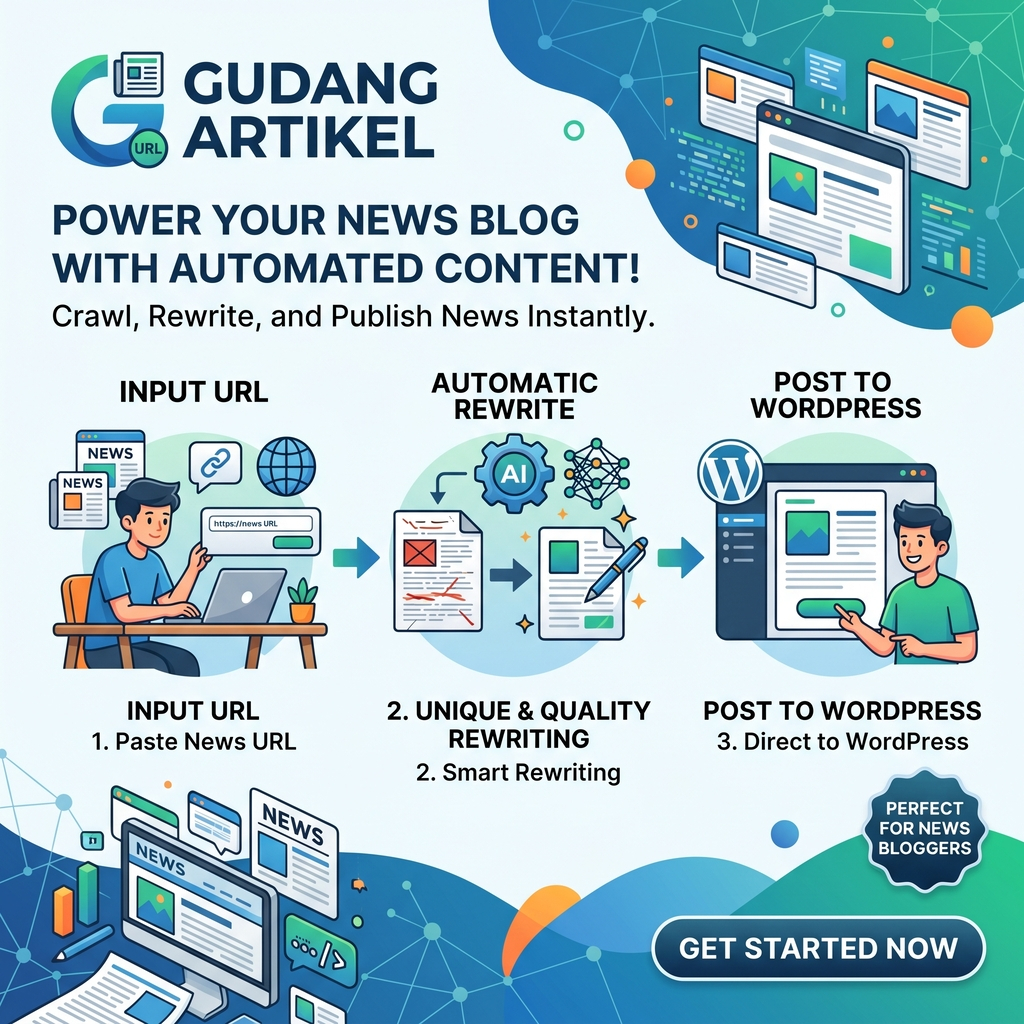 AI ARTICLE REWRITER UNTUK NEWS BLOGGER & WORDPRESS PAKAI URL LINK