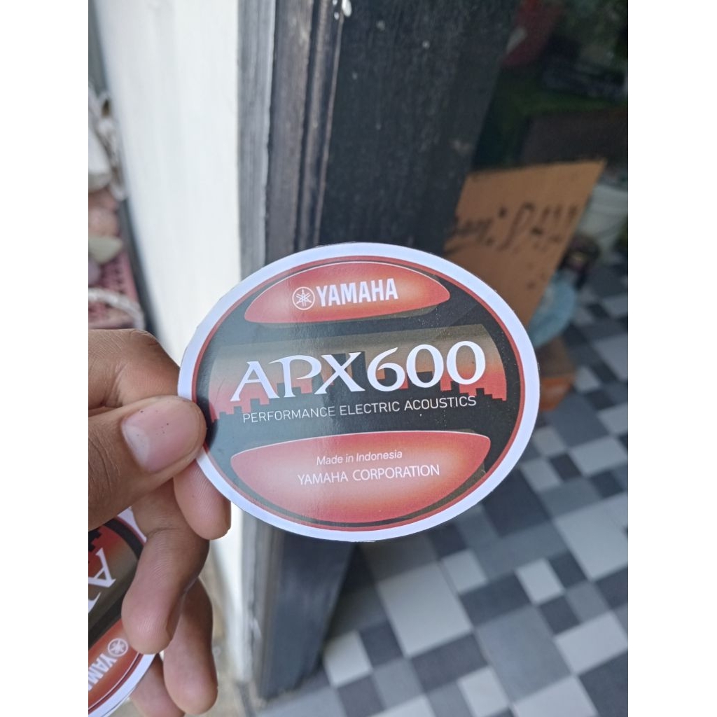 (Apx 600) Label Gitar Yamaha Apx600 Merek Gitar Apx 600 Stiker Apx 600 Label dalam body gitar apx600