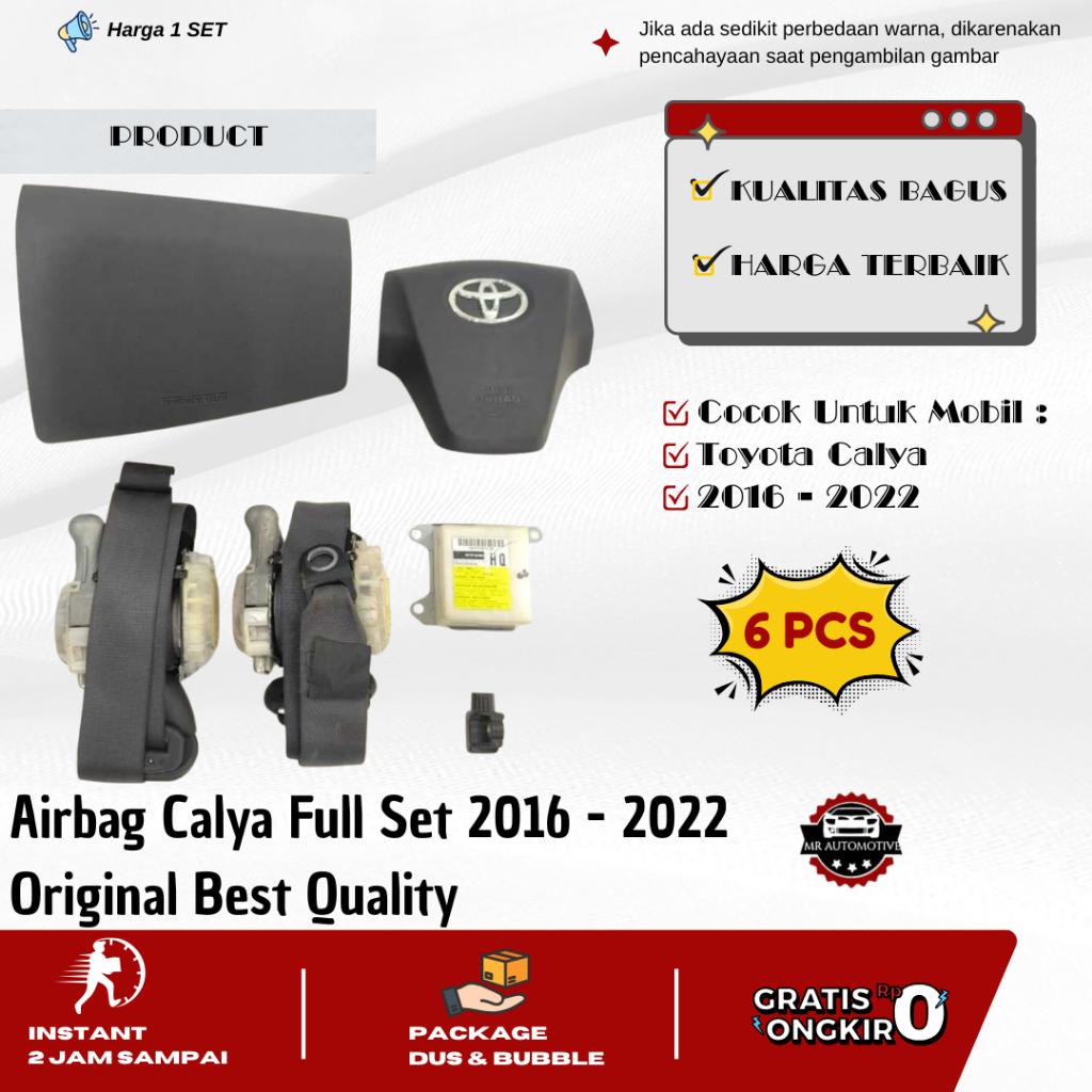 Airbag Calya Full Set 2016 - 2022 Original Best Quality