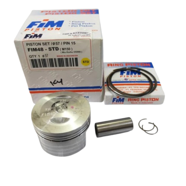 PISTON SEHER KIT SET FIM 48 PEN PIN 15mm MIO BORE UP 150 DIAMETER 57 | 57,5 | 58 | 58,5 | 59
