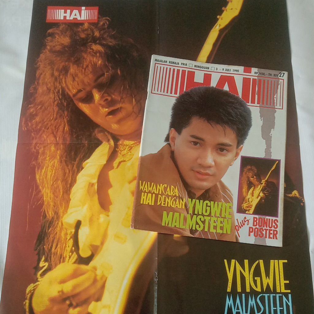 Majalah Hai Tahun 1990 Plus Bonus Poster Besar