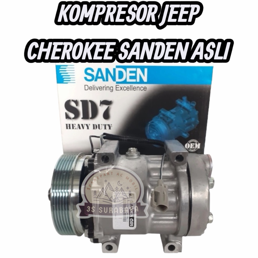 Compressor Compresor Kompressor Kompresor AC Merek SANDEN untuk Mobil Jeep Cherokee XJ Limited ( Eng