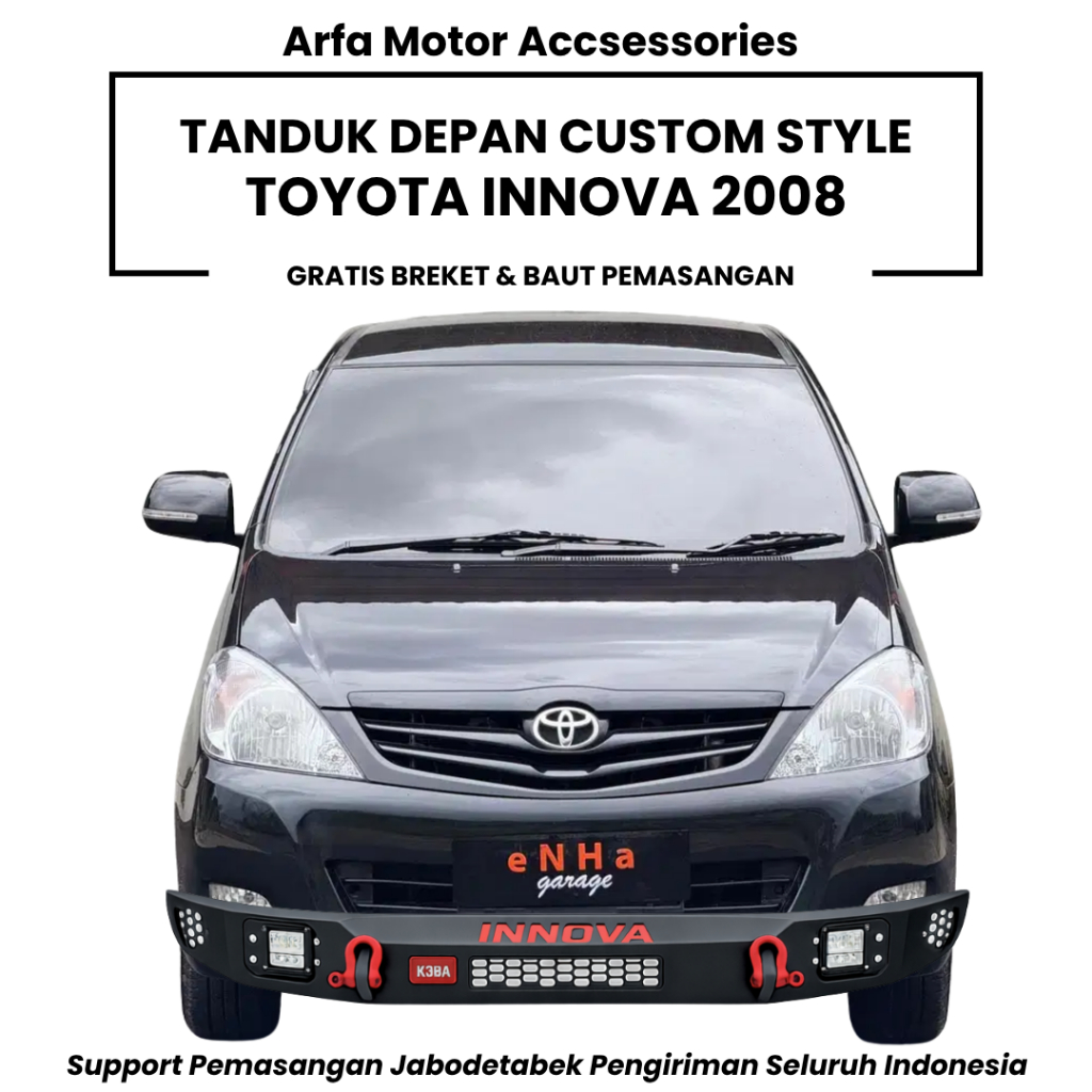 Tanduk depan innova 2008 custom towing pengaman pelindung bemper anti karat