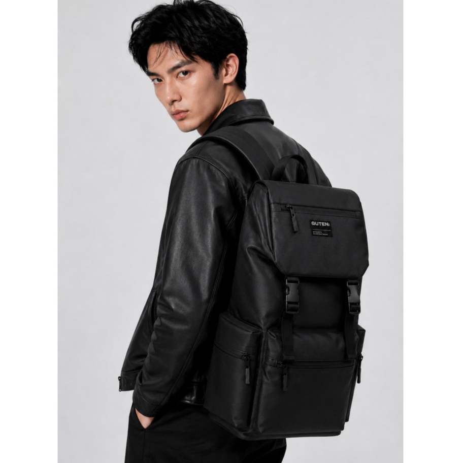 GUTEN inc - Tas Ransel Pria Backpack Gerywolf Expandable 35L Waterproof Hitam Laptop Bag Large Capac
