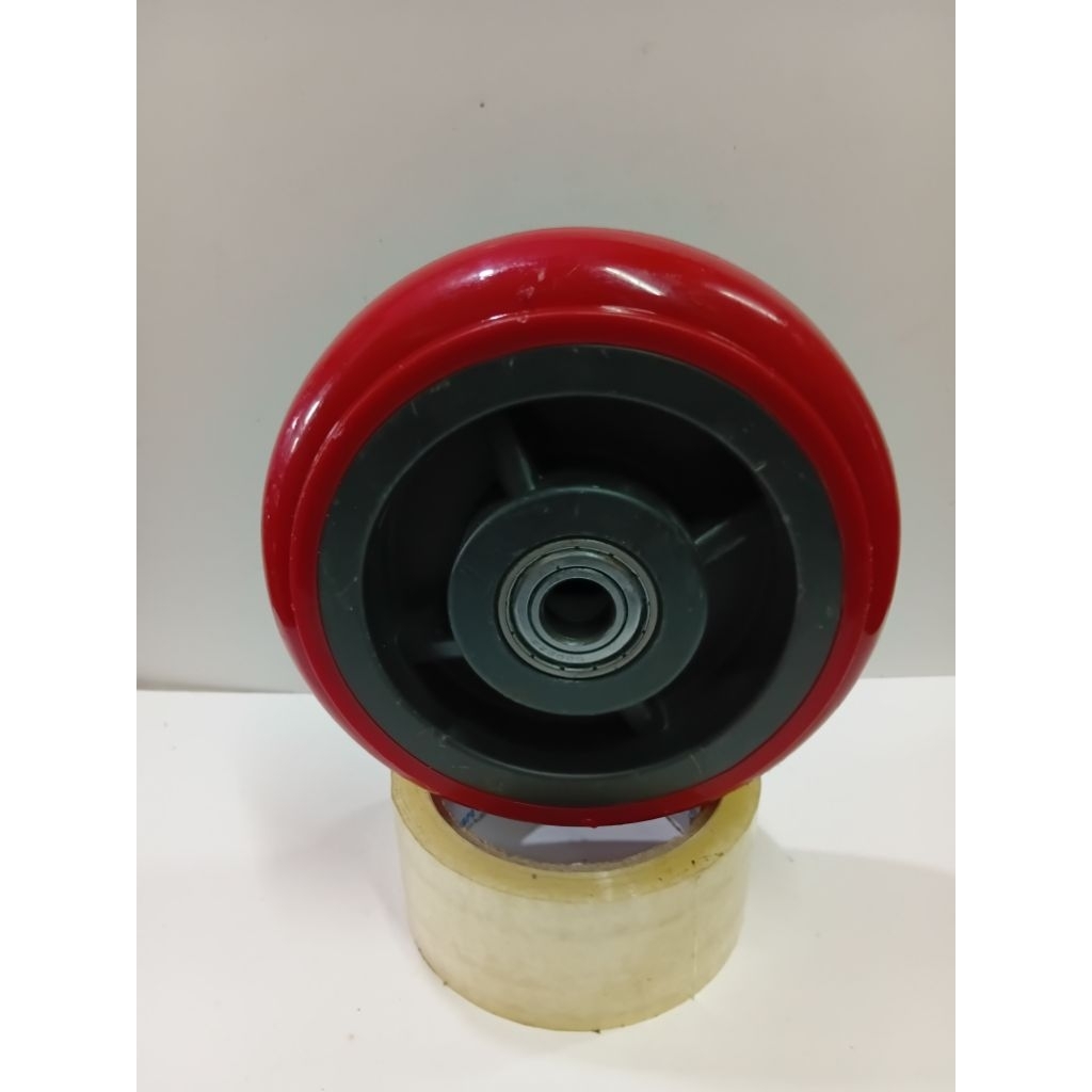 Roda pu hd model opal 6inch roda ajah MURAHHH roda troli 6"
