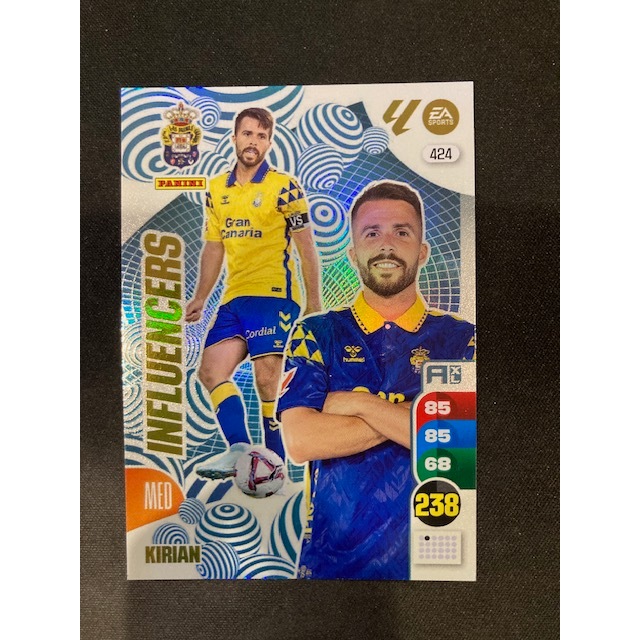 Kartu Koleksi Sepak Bola Soccer Panini Adrenalyn XL UD Las Palmas Influencer Kirian Rodriguez 424