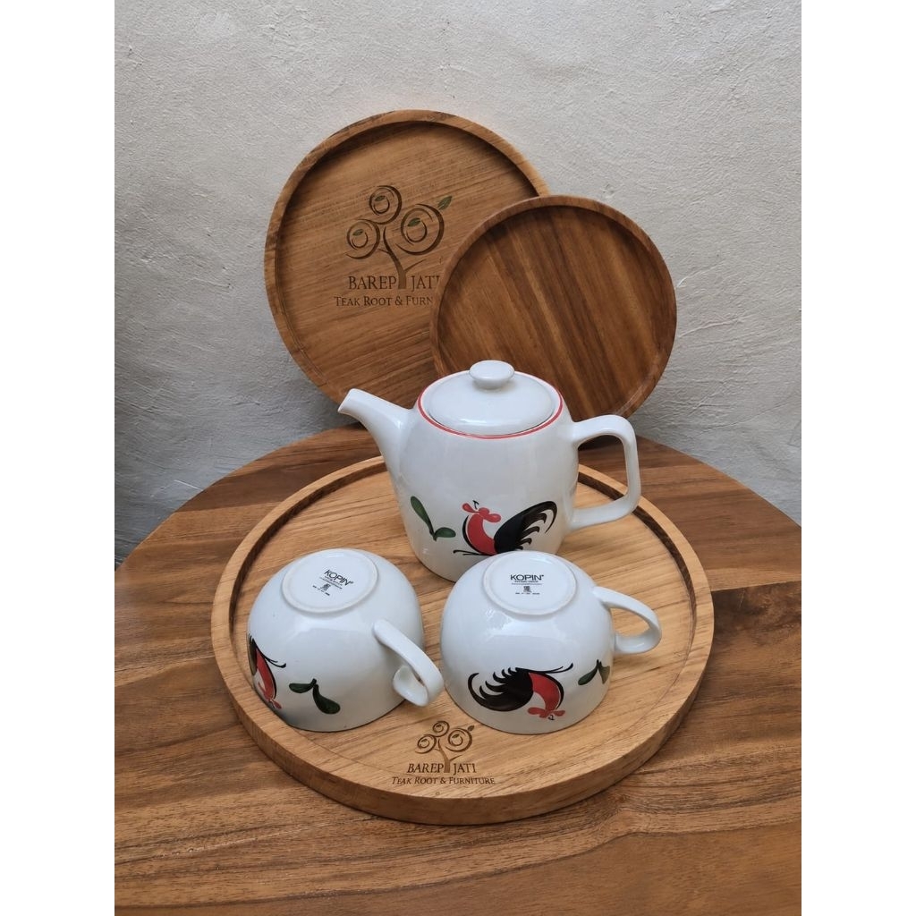 baki bulat kayu jati-baki bulat unik