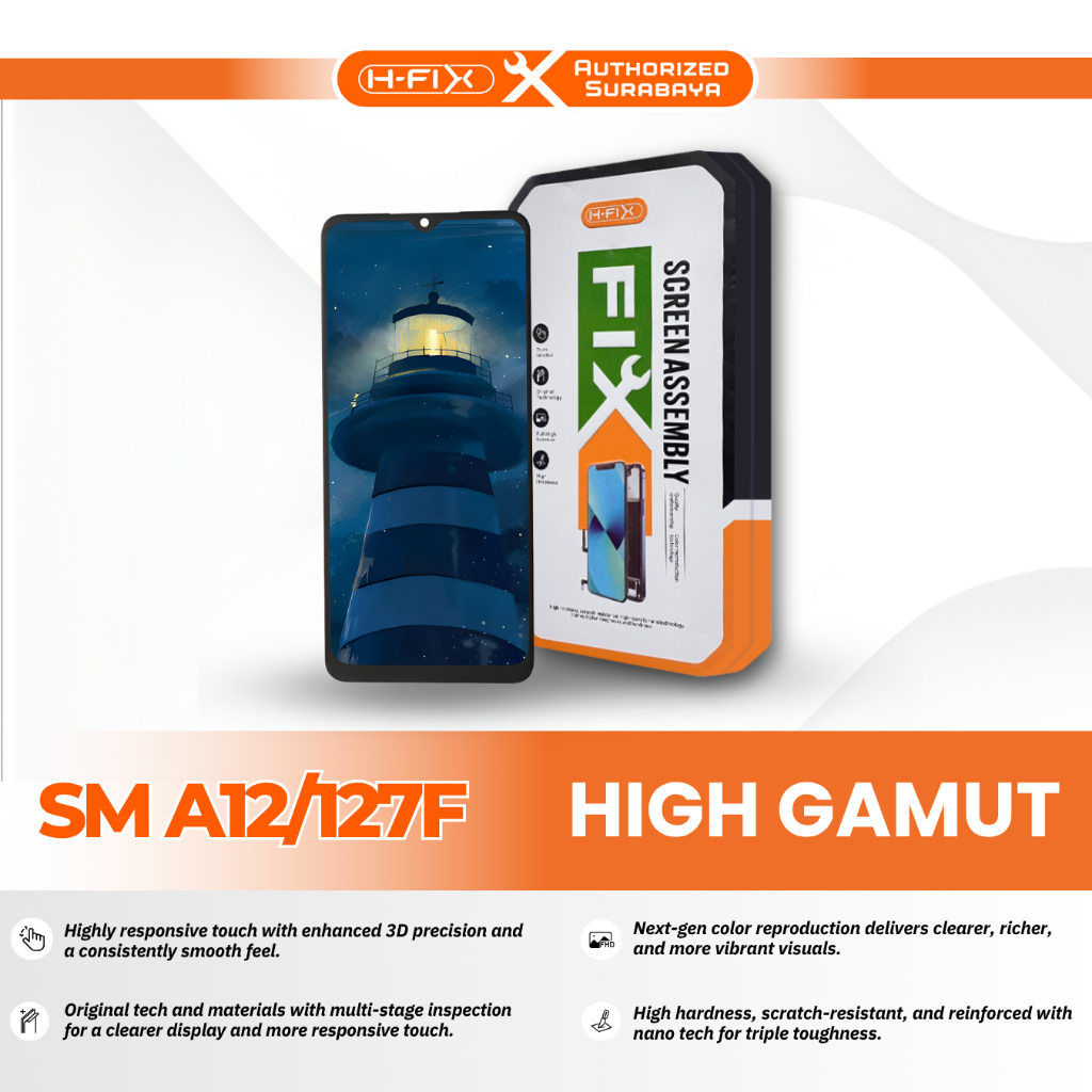 H-Fix Lcd Samsung A12 / A02 / A022 / A022F / A125 / A127F / M02 Fullset High Gamut Touchscreen