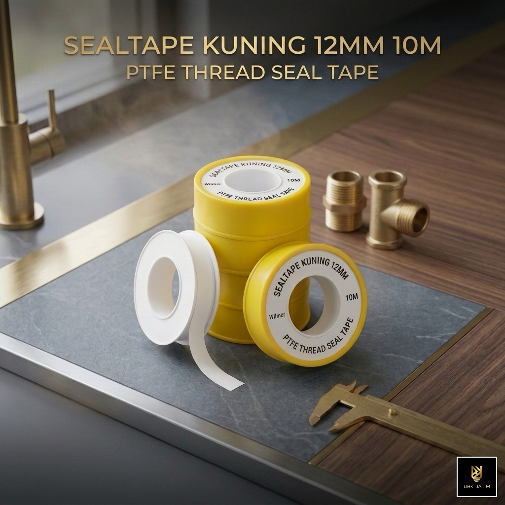 PEREKAT PIPA SEALTAPE KUNING 12MM 10M