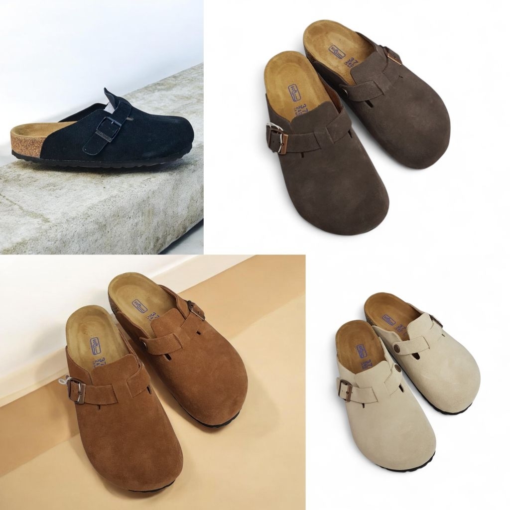 Sepatu Sandal Pria Leather / Sepatu Sandal Pria Birkenstock Boston / Birkenstock Leather Unisex