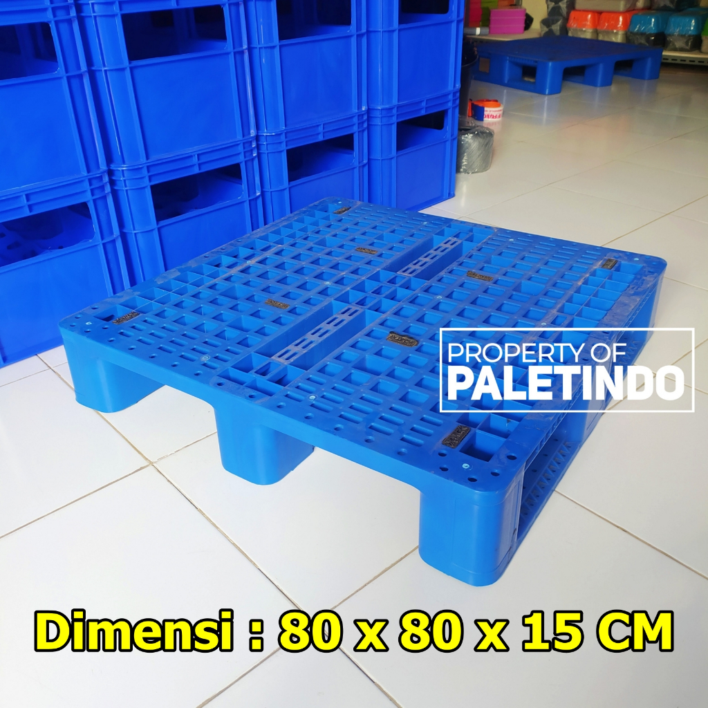 Palet Plastik Berlubang 80 x 80 x 15 Cm