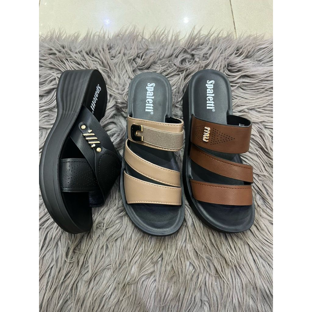 sendal spaletti 5 cm wedges