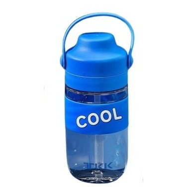 BOTOL MINUM SEDOTAN TRITAN TKK-1017 TKK STRAW BOTTLE 500ML - BLUE