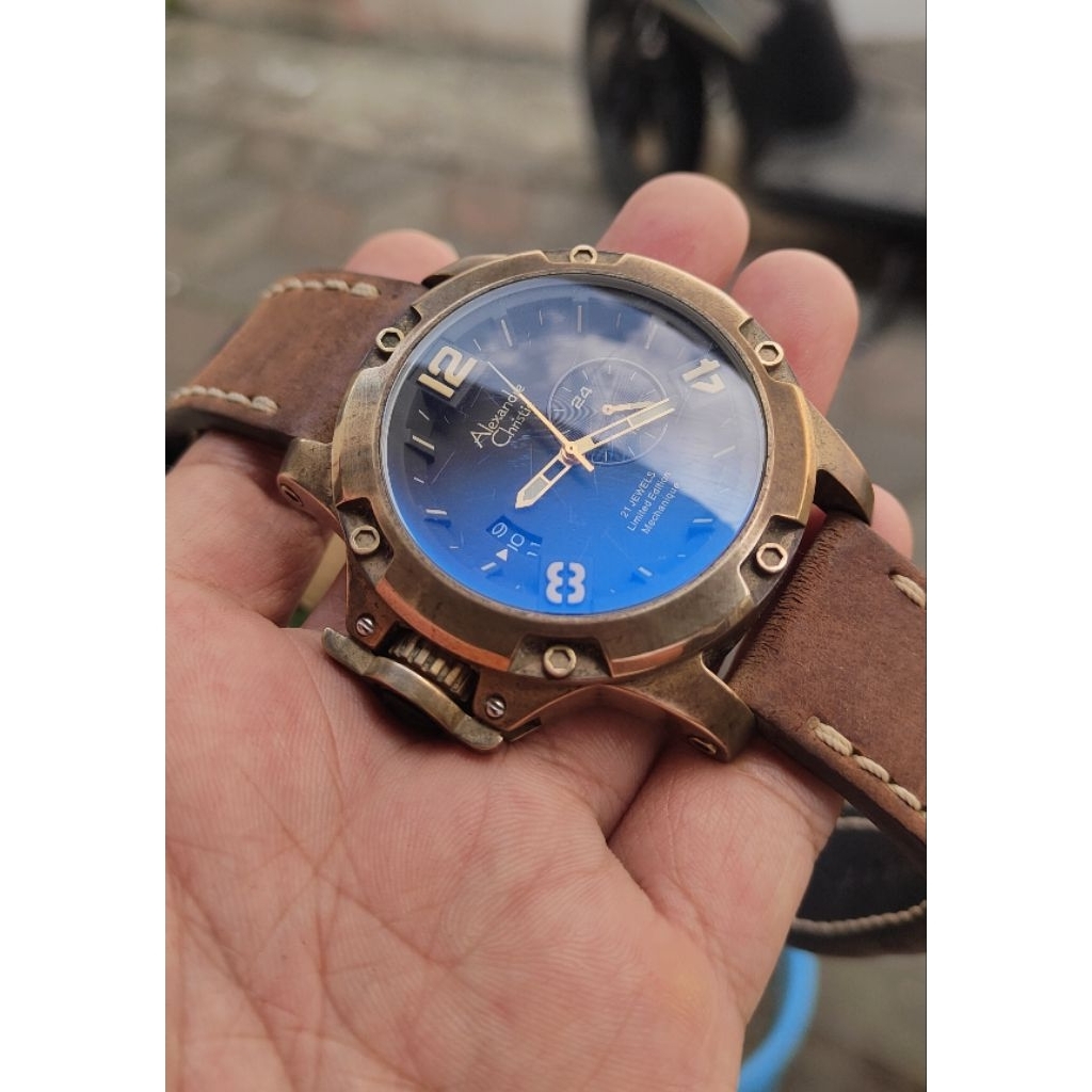 jam tangan original Alexandre Christie bronze second branded murah