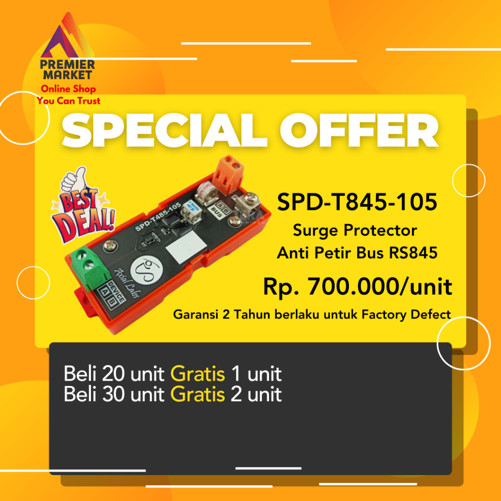 SPD-T485-105 Surge Protector RS-485 Anti Petir Bus RS485