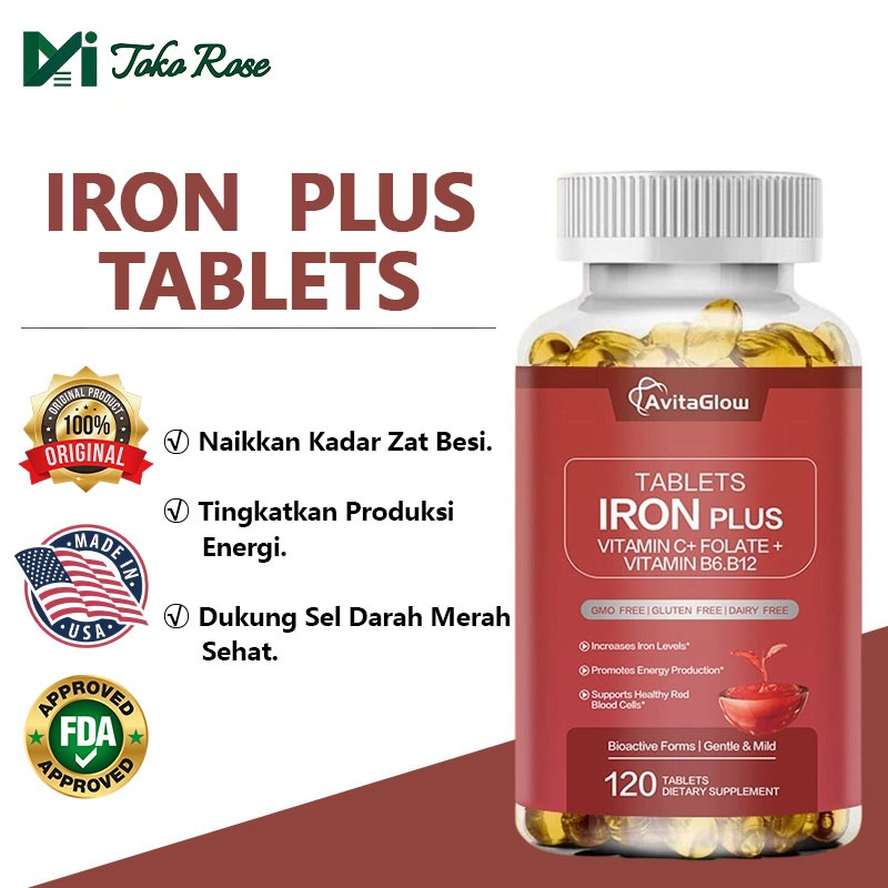 Kapsul  Tablet Zat Besi + Multivitamin | Tambah Zat Besi & Dukung Sel Darah Merah Sehat