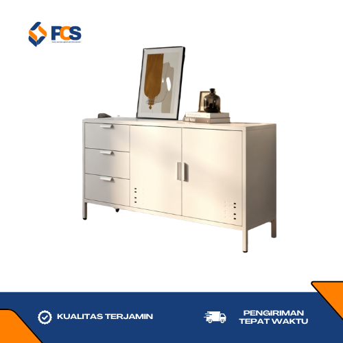 Sideboard Besi Importa Sabrina White / Sideboard Besi / Sideboard Minimalis Anti Karat