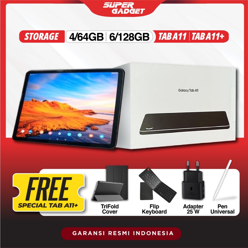 Samsung Galaxy Tab A11 A11+ Wifi 4G 5G 4/64 GB 6/128 GB 4GB 64GB 128GB Tablet