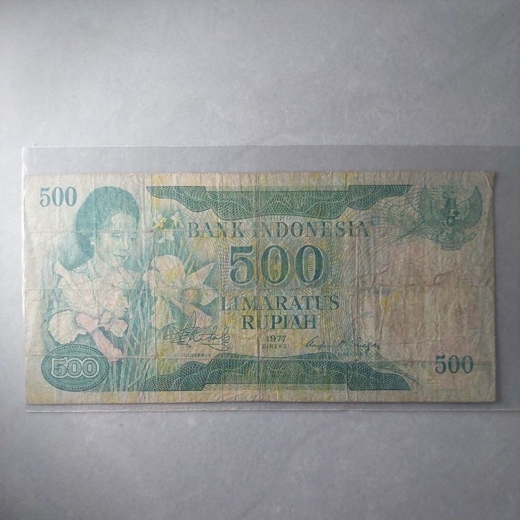 500 rupiah konde tahun 1977. vf-