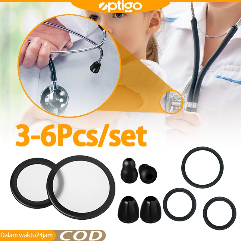 Paket Ring Karet, Membran dan eartip Stetoskop 3 atau 6pcs/set