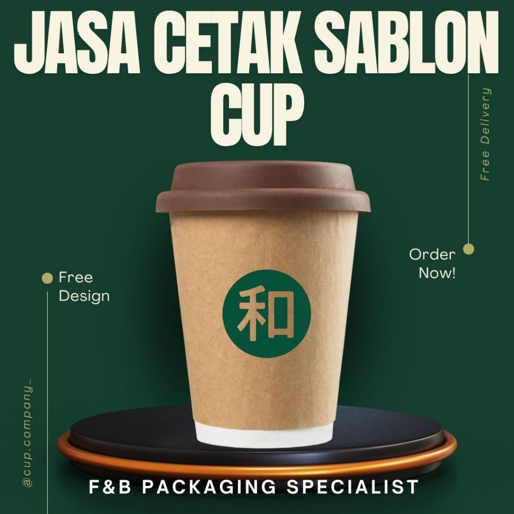Sablon Cup Packaging Plastik Custom