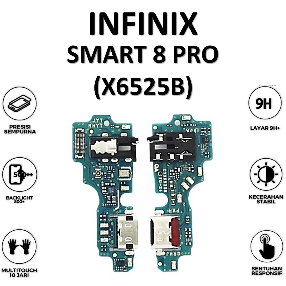 PCB PAPAN CONEKTOR CAS SAMSUNG + CONNECTOR CHARGER / PAPAN CAS INFINIX SMART 8 PRO (X6525B) ORIGINAL