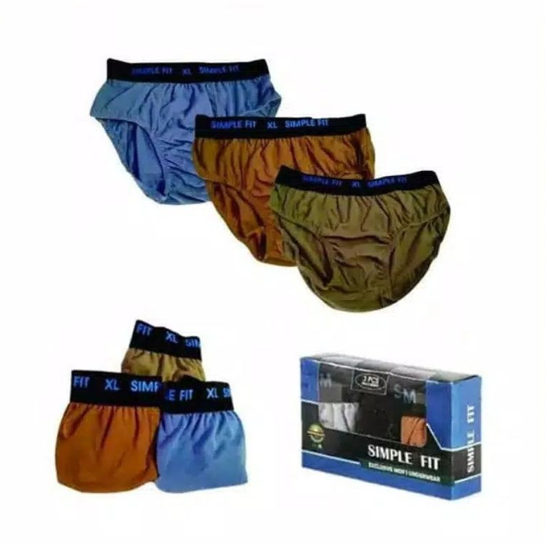 3 PCS CD PRIA CELANA DALAM / BOXER CD PRIA MURAH DEWASA JUMBO SIMPLE FIT