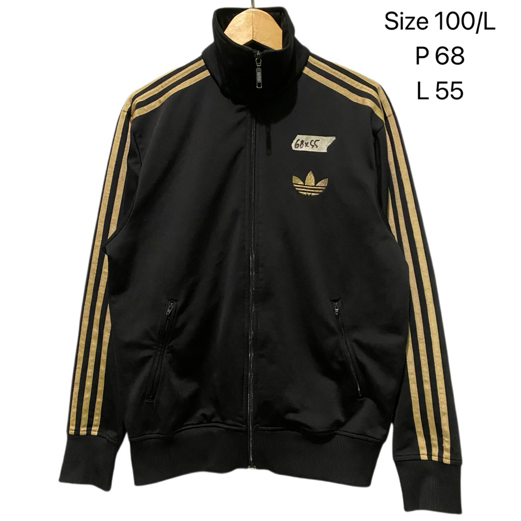 tracktop adidas firebird black gold
