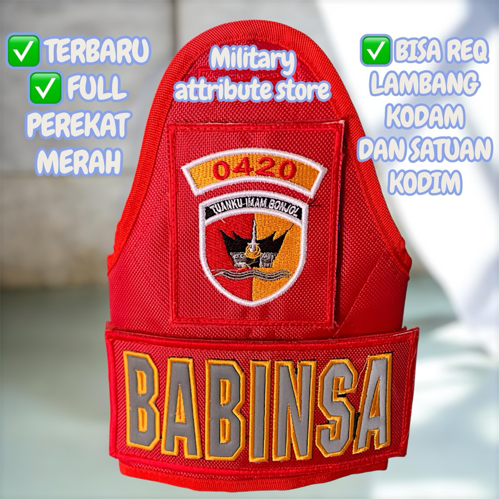BAN LENGAN LOGO CUSTOM BABINSA/BABINSA FULL PEREKAT ATAS BAWAH