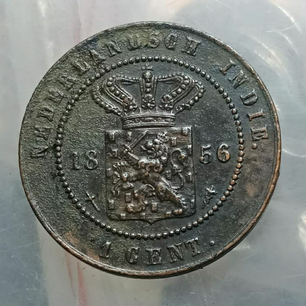 LANGKA 1856 BENGGOL 1CENT GULDEN ERA WILLEM BELANDA HITAM BLACK KOLEKSI KUNO BANYAK DICARI KOLEKTOR