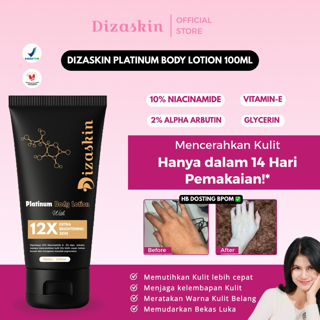 Hb Platinum Dizaskin 100ml | Dizaskin Platinum Body Lotion | HB DOSTING Dizaskin