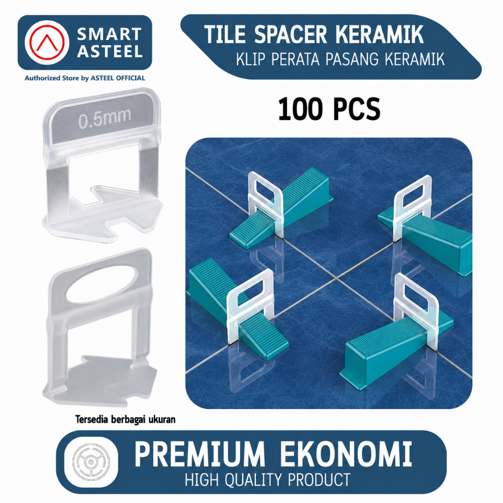 Asteel Alat Perata / Pasang Keramik Granit Lantai 100pcs Clip Spacer Keramik