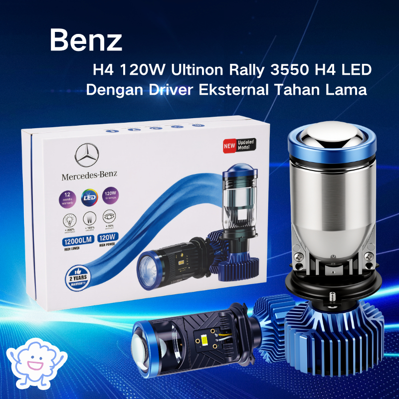Benz Lampu LED H4 STARLUX H4 Projie H4 Mini Projector Lens Lensa Motor Mobil Headlight Headlamp