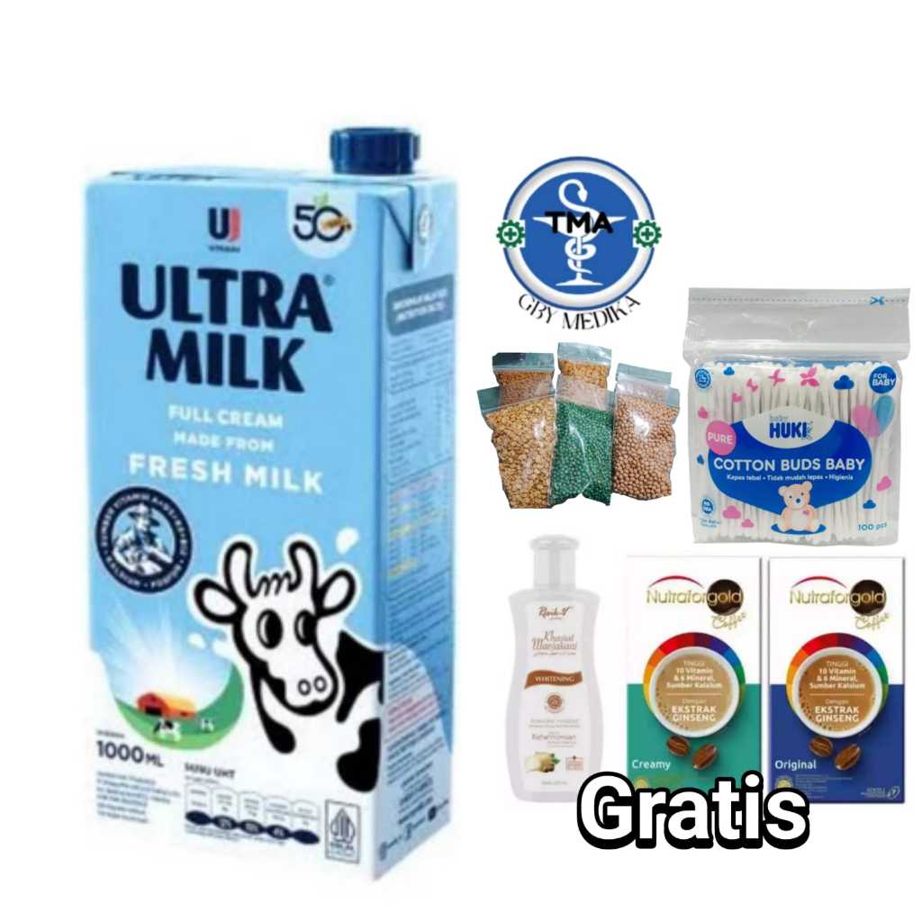 Instan Susu Ultra Jaya Ultra Milk Full Cream 1000ml 1L Ecer